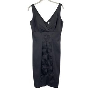 CALVIN KLEIN Black Cocktail Evening Dress Sleeveless Sheath - Size 6